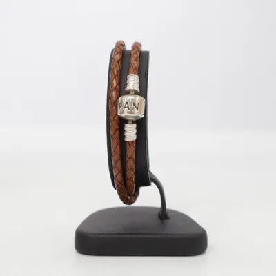 Armbånd (Brun) fra Pandora Sølv, Læder