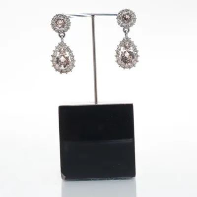 Oorbellen (Zilver, Beige) Onbekend materiaal