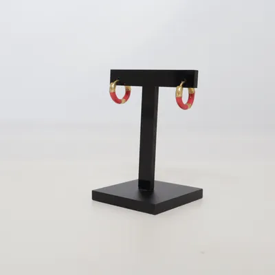 Earrings (Gold, Pink) Silver