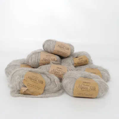Fil (Brushed Alpaca Silk) de Drops Laine d'alpaga, Soie