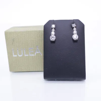Earrings (Silver, Transparent) from Lulea Silver, Unknown metal