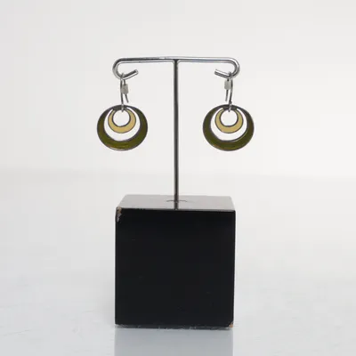 Örhängen (Gul, Grön, Silverfärgad) Silver