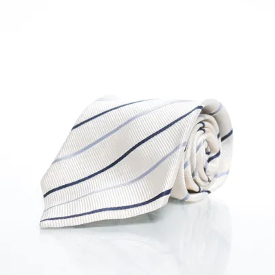 Slips (Hvid, Blå) fra Ermenegildo Zegna Silke