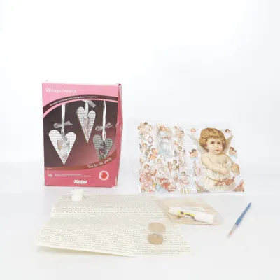 Bastelsachen (Vintage Hearts) von Panduro Hobby