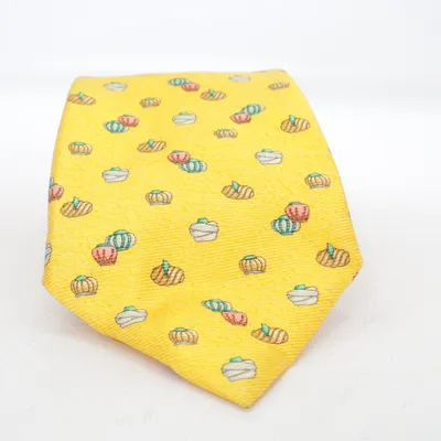 Cravate (Jaune, Multicolore) de BVLGARI Soie
