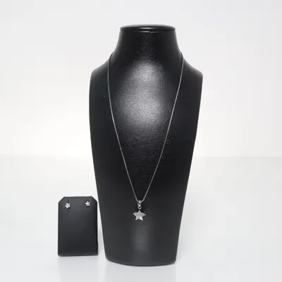 Smyckesset (Stern, 925 Silber (angelaufen)) Silver