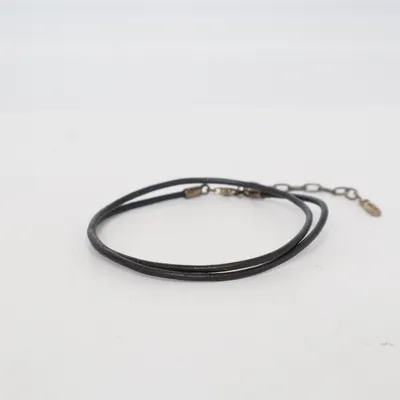 Choker (Svart) från Pandora Okänd metall, Skinn