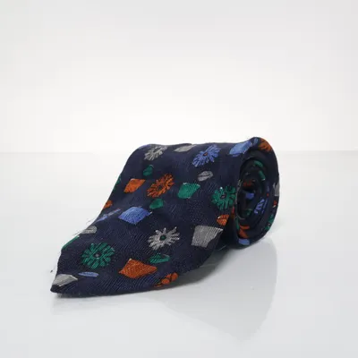Cravate (Bleu, Multicolore) de Ermenegildo Zegna Soie