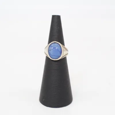 Bague (Bleu, Argent) Argent