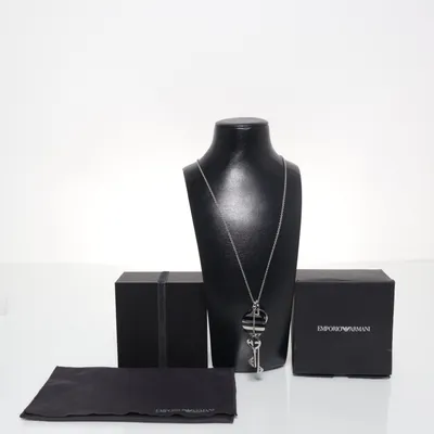 Ketting (Zilver, Zwart) van Emporio Armani Onbekend materiaal