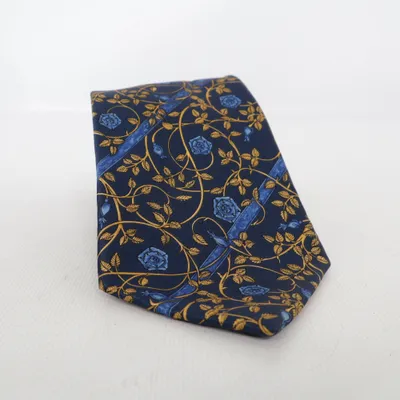 Tie (Blue, Gold) from Lanvin Silk