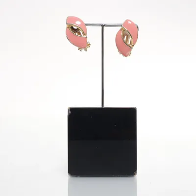 Clips-örhängen (Rosa, Guldfärgad) Okänd metall