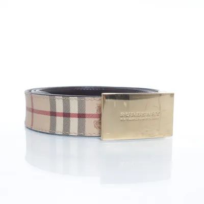 Bælte (Beige, Flerfarvet) fra Burberry Læder