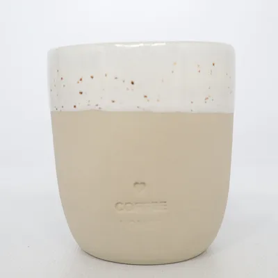 Mug (Beige, White) from Eulenschnitt