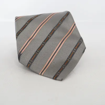 Tie (Gray, Pink, Brown) from Gucci Silk