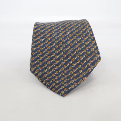 Stropdas (Blauw, Bruin) van Hermès Zijde