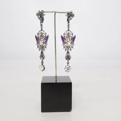 Clips-örhängen (Lila, Flerfärgad) Okänd metall