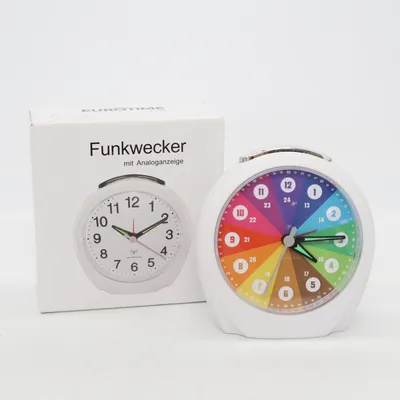 Alarm clock (Regenbogen Lernwecker von rainbowatch / Funkwecker mit leisen Uhrwerk) from Echte-Lernuhren Acrylic