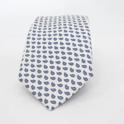 Slips (Vit, Blå, Brun) från Ermenegildo Zegna Bomull, Silke