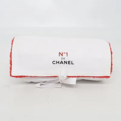 Toilettas (Wit, Rood) van Chanel Beauté Katoen