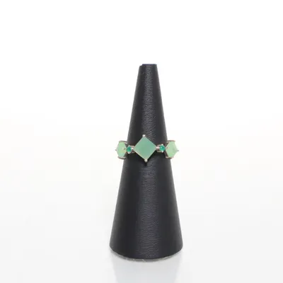 Ring (Green, Silver) from Canyon Silver, Unknown metal
