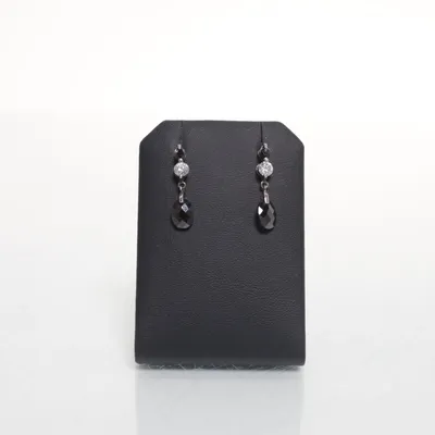 Örhängen (Silverfärgad, Svart) Silver