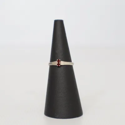 Bague (Argent, Rouge) Argent