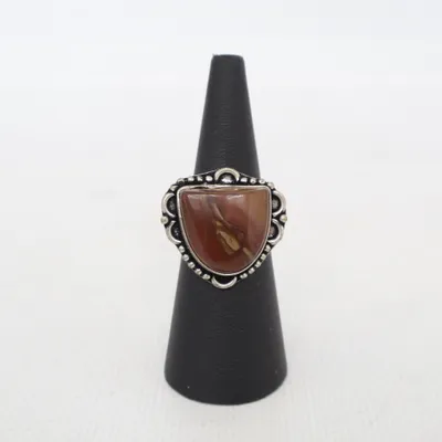 Ring (Bruin, Zilver) van Edelstein Zilver