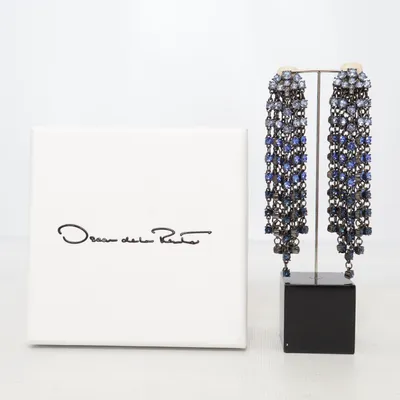Clipoorbellen (Crystal Cascade Waterfall) van Oscar de la Renta Onbekend materiaal