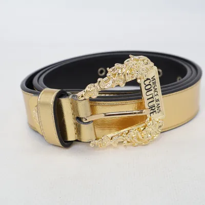 Belt (Gold, Black) from Versace Jeans Couture Leather