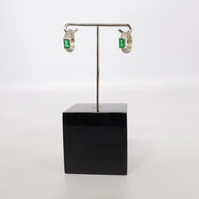 Örhängen (Silverfärgad, Grön, Transparent) från Safira Silver