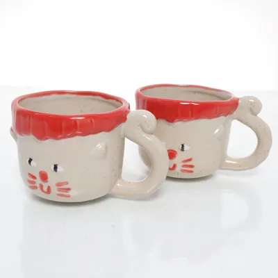 Mok (Beige, Rood) van Lagerhaus