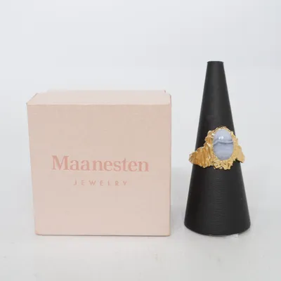 Ring (Guldfärgad, Blå) från Maanesten Silver