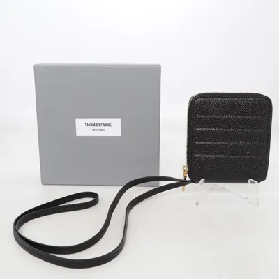 Portefeuille (Noir) de Thom Browne Cuir