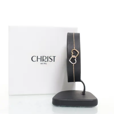 Armband (Weißgold und Geldgold mit zwei Her) van Christ Goud
