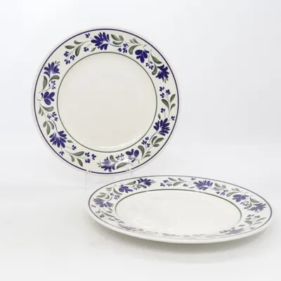Plate (White, Blue, Green) from Churchill