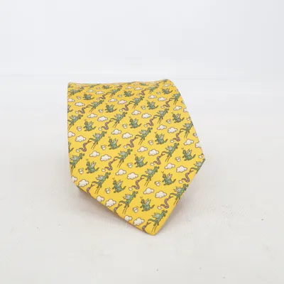 Tie (Yellow, Green, Multicolored) from Hermès Silk