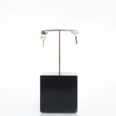 Earrings (White, Silver) Silver