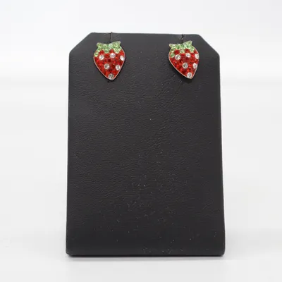 Boucles d'oreilles (Rouge) Argent