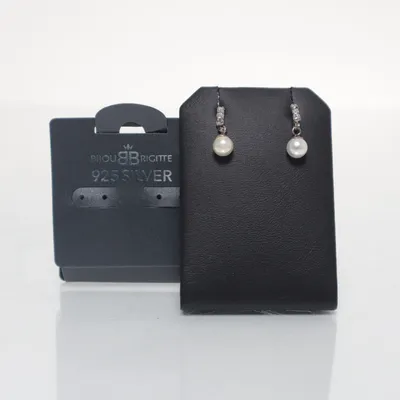 Earrings (White, Silver) from Bijou Brigitte Silver