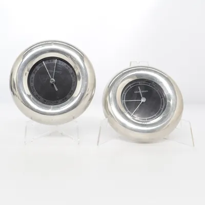 Vægur (Sølv, Sort) fra Georg Jensen