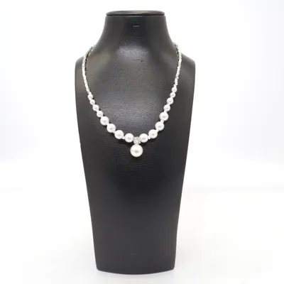 Collier (Argent, Blanc) Argent
