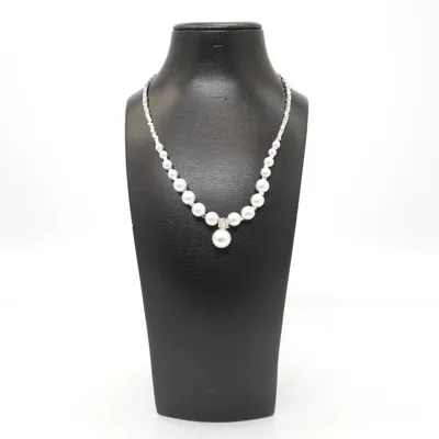 Collier (Argent, Blanc) Argent
