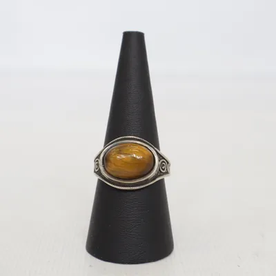 Ring (Zilver, Bruin) Onbekend materiaal, Zilver