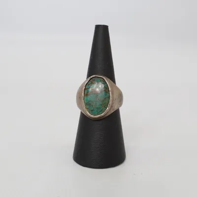 Ring (Sølv, Grøn) Sølv