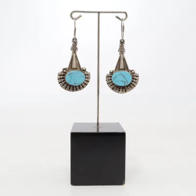 Boucles d'oreilles (Turquoise, Argent) Argent