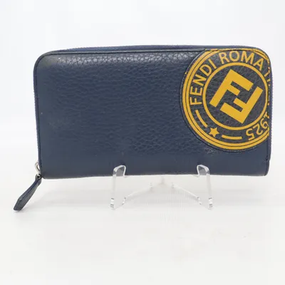 Portefeuille (Bleu, Or) de Fendi Cuir