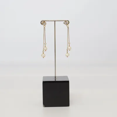 Boucles d'oreilles (Or, Blanc) Argent