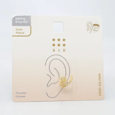 Ear cuff (Gold, Transparent) from SIX Silver