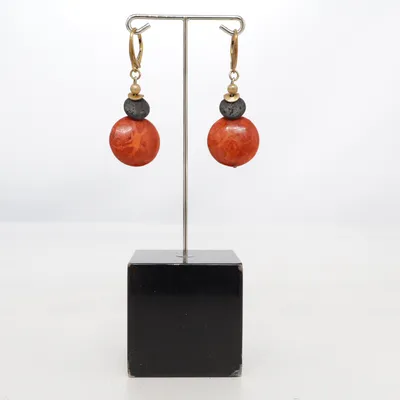 Oorbellen (Rood, Zwart, Goud) Zilver